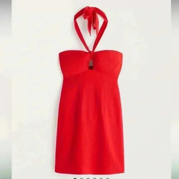 Abercrombie Red Halter Dress with Cut Out SIZE SP - Picture 2 of 5